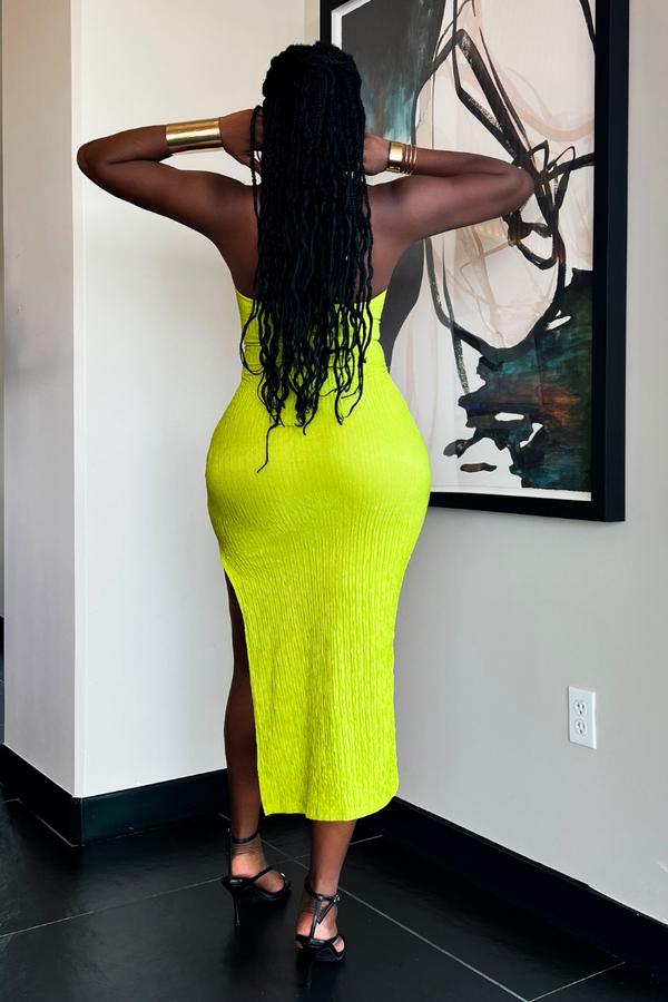 slim fit dress slacks Reflective Neon Green Tube Mini Dress – Dolls Kill