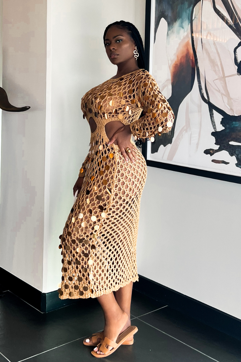 BEJEWELED CROCHET COVERUP | DRESS (S-XXL) - LittleMissAdore BEJEWELED CROCHET COVERUP | DRESS (S-XXL) - LittleMissAdore
