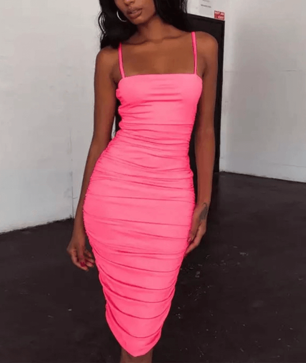 bodycon dress 2020 Casual Body Tight Dresses 2020 Summer Drawstring Black Bodycon Women Dress Outfit